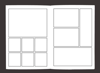 Foto 2 | Blank Comic Book Genérica Variedad De Plantillas De 2 A 9 Diseños De Paneles - Venta Internacional.