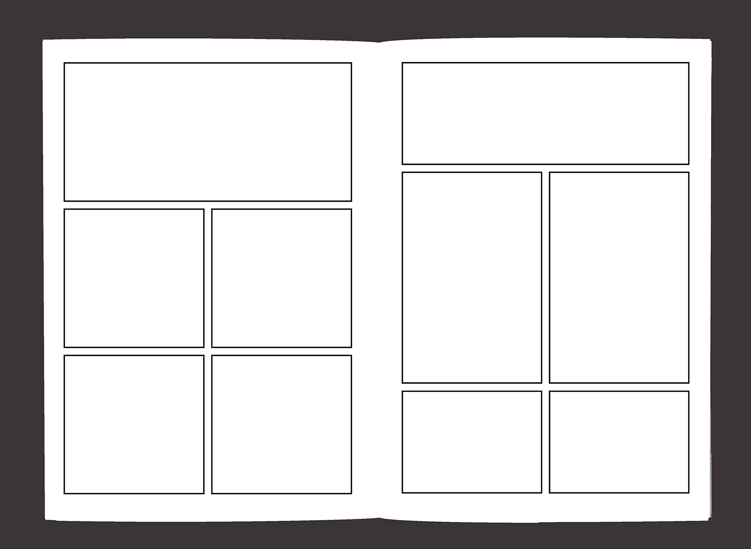 Foto 4 pulgar | Blank Comic Book Genérica Variedad De Plantillas De 2 A 9 Diseños De Paneles - Venta Internacional.