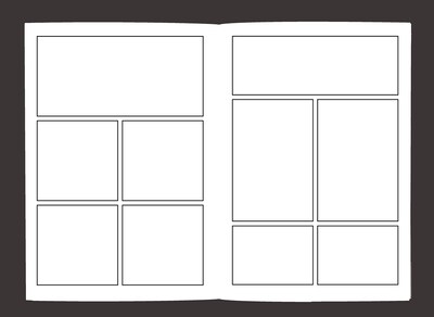 Foto 3 | Blank Comic Book Genérica Variedad De Plantillas De 2 A 9 Diseños De Paneles - Venta Internacional.