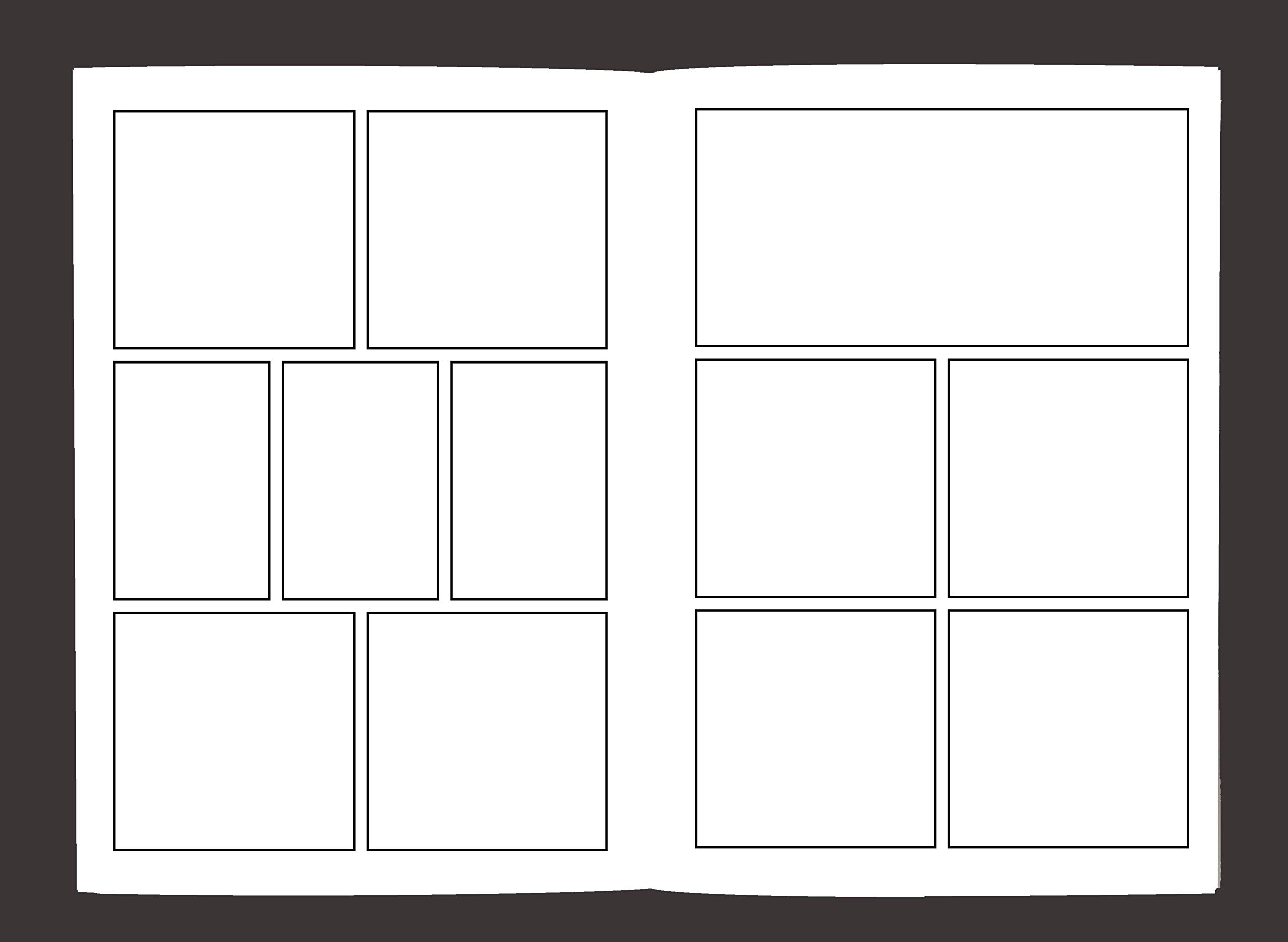 Foto 7 pulgar | Blank Comic Book Genérica Variedad De Plantillas De 2 A 9 Diseños De Paneles - Venta Internacional.