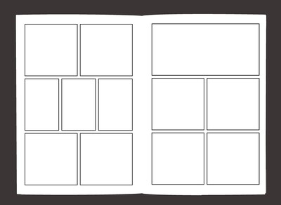 Foto 6 | Blank Comic Book Genérica Variedad De Plantillas De 2 A 9 Diseños De Paneles - Venta Internacional.
