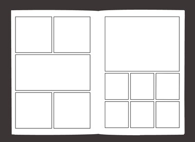 Foto 7 | Blank Comic Book Genérica Variedad De Plantillas De 2 A 9 Diseños De Paneles - Venta Internacional.