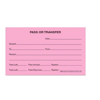 Foto 1 | Bloc De Pases Y Transferencias Hammond & Stephens 1067-3-10, 3 X 5 Cm, Color Rosa - Venta Internacional.