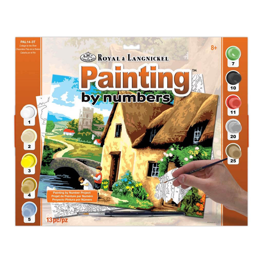 Kit De Pintura Por Números Royal & Langnickel Pbn Sr Lg Cottage - Venta Internacional.