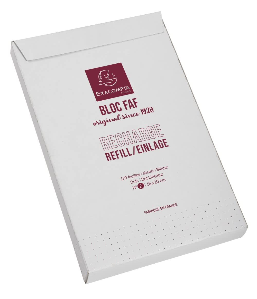 Bloc De Escritorio Exacompta Faf De Metal, 200 Hojas, 70 G, Blanco Con Puntos - Venta Internacional.