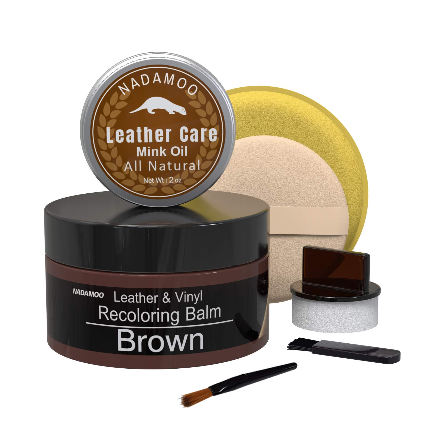 Bálsamo Recolorante De Cuero Nadamoo Brown Con Aceite De Visón 120 Ml - Venta Internacional.