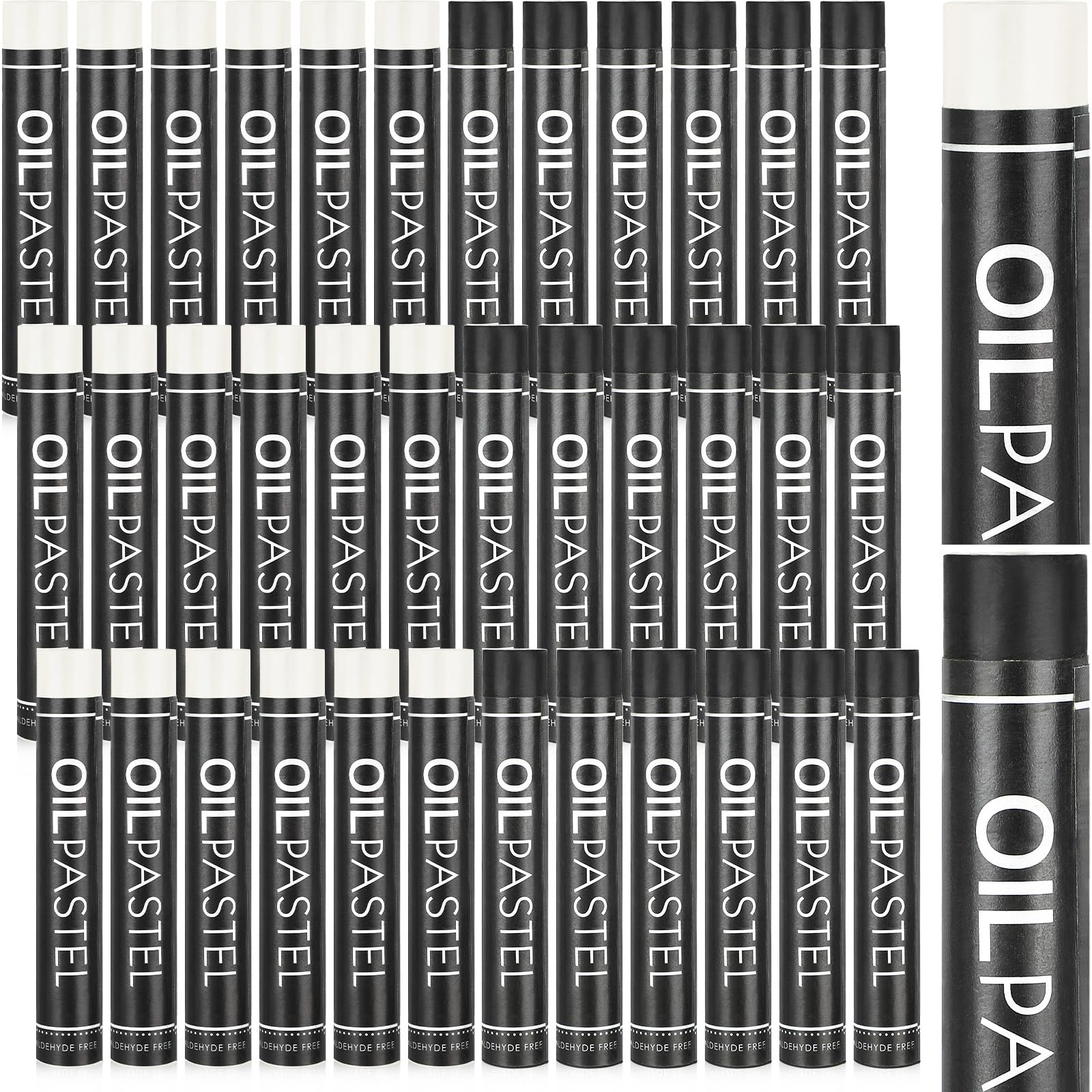 Creyones Al Óleo Geyoga, 36 Unidades, Bulk Artists, Color Negro Y Blanco - Venta Internacional.