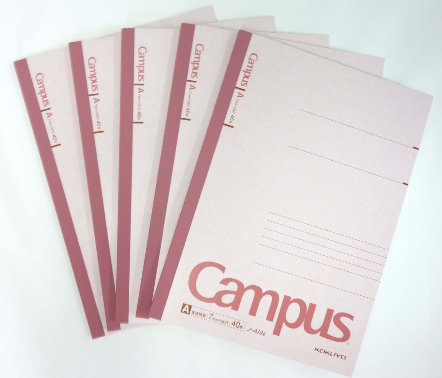Foto 3 pulgar | Cuaderno Kokuyo Campus A7  40 Hojas  Semib5  30 Líneas  Color Rosa - Venta Internacional.