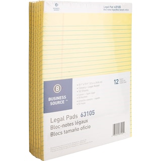 Foto 1 | Bloques Legales Con Rayas Business Source Papel Canario Microperforado - Venta Internacional.
