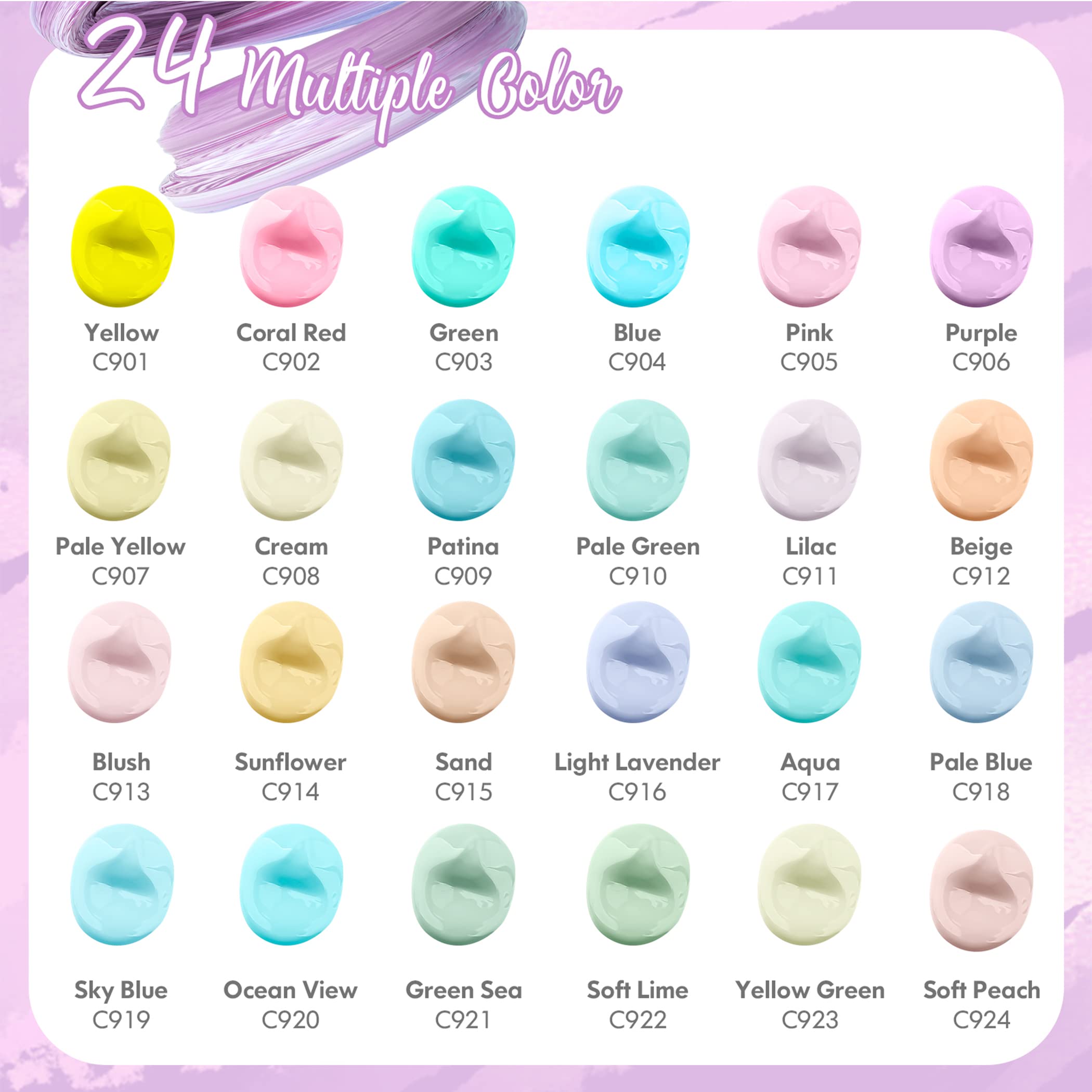 Foto 3 | Set De Pintura Acrílica Caliart Pastel Con 12 Pinceles De 24 Colores - Venta Internacional.