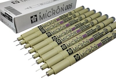 Foto 1 | Set De Bolígrafos Sakura Pigma Micron 005 De Tinta Negra 8 Bolígrafos - Venta Internacional.
