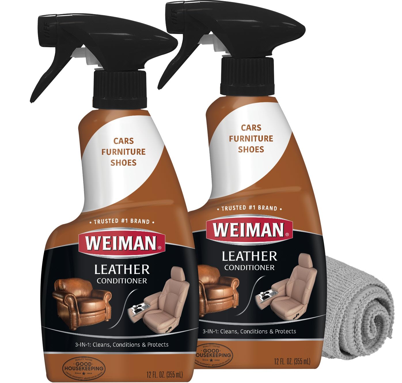 Limpiador Y Acondicionador De Cuero Weiman 355 Ml  Paquete De 2 - Venta Internacional.