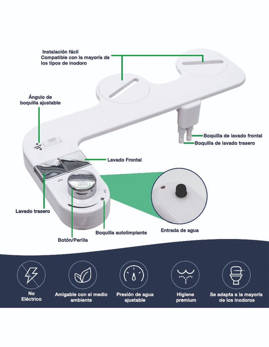 Foto 3 pulgar | Bidet Rubinett Premium para Wc