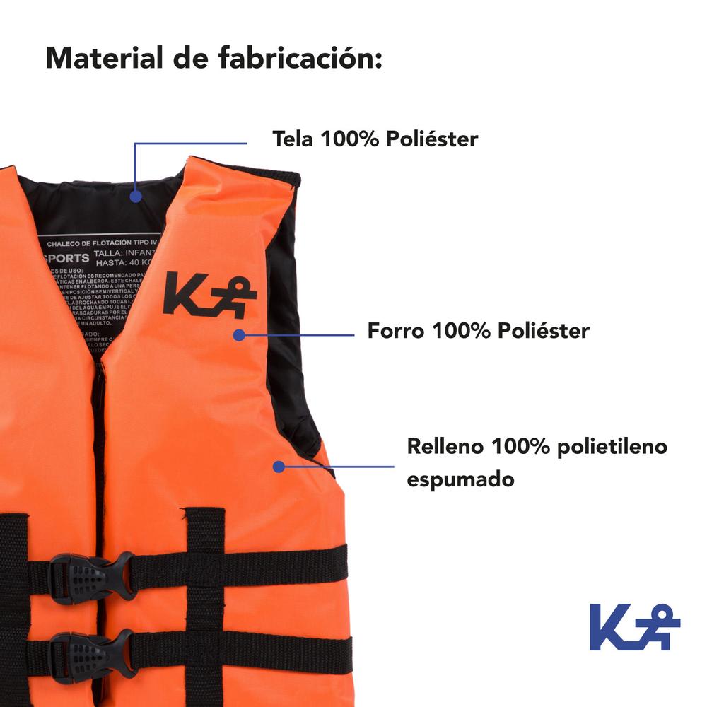 Foto 6 | Chaleco Salvavidas Para Natacion Playa Piscina Kingsports