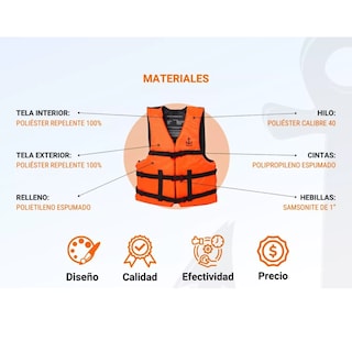 Foto 3 | Chaleco Salvavidas Talla Niño Profesional Eo Safe Imports Multicolor