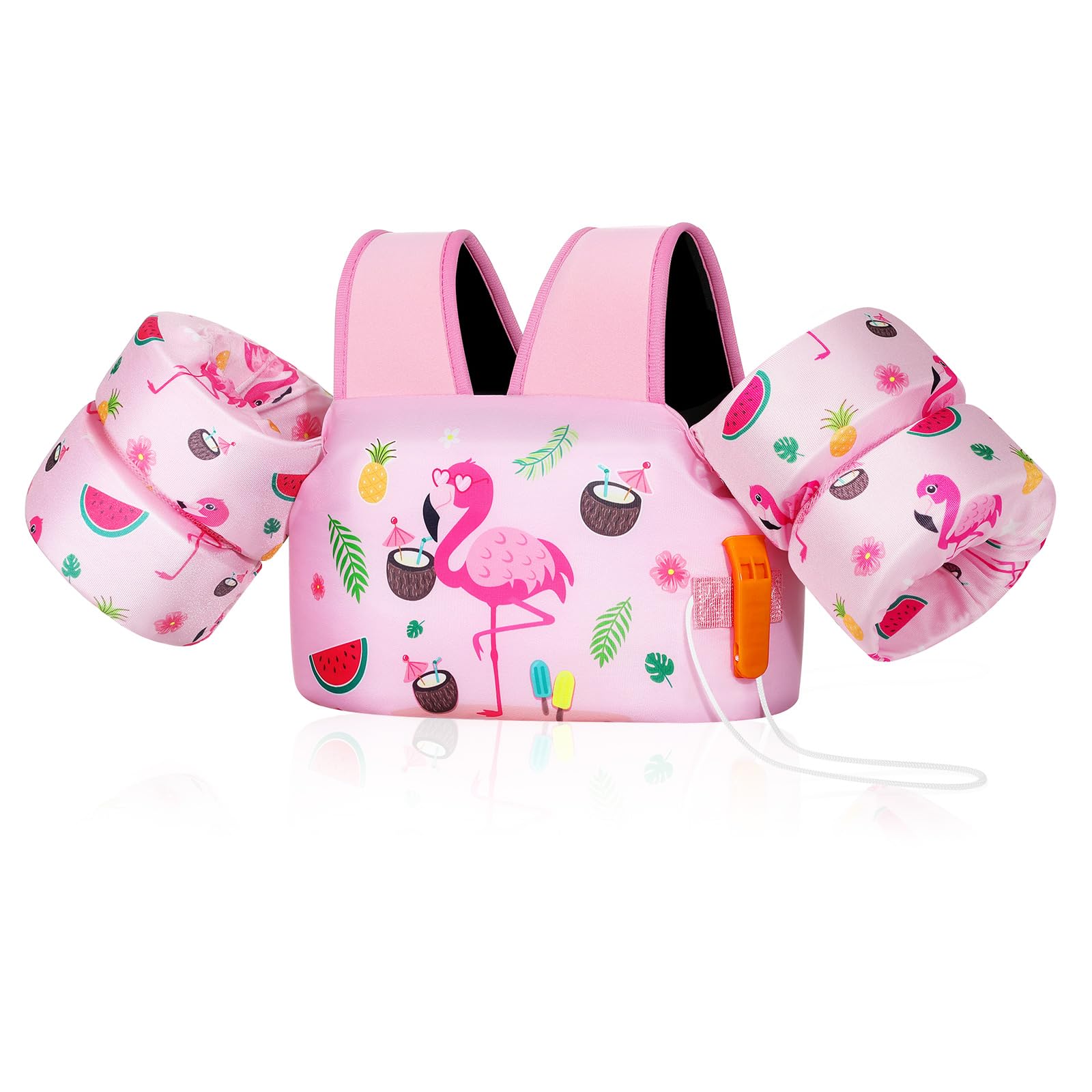 Foto 2 pulgar | Chaleco De Natación Moko Toddler Para Niños De 10 A 30 Kg Pink Flamingo - Venta Internacional.