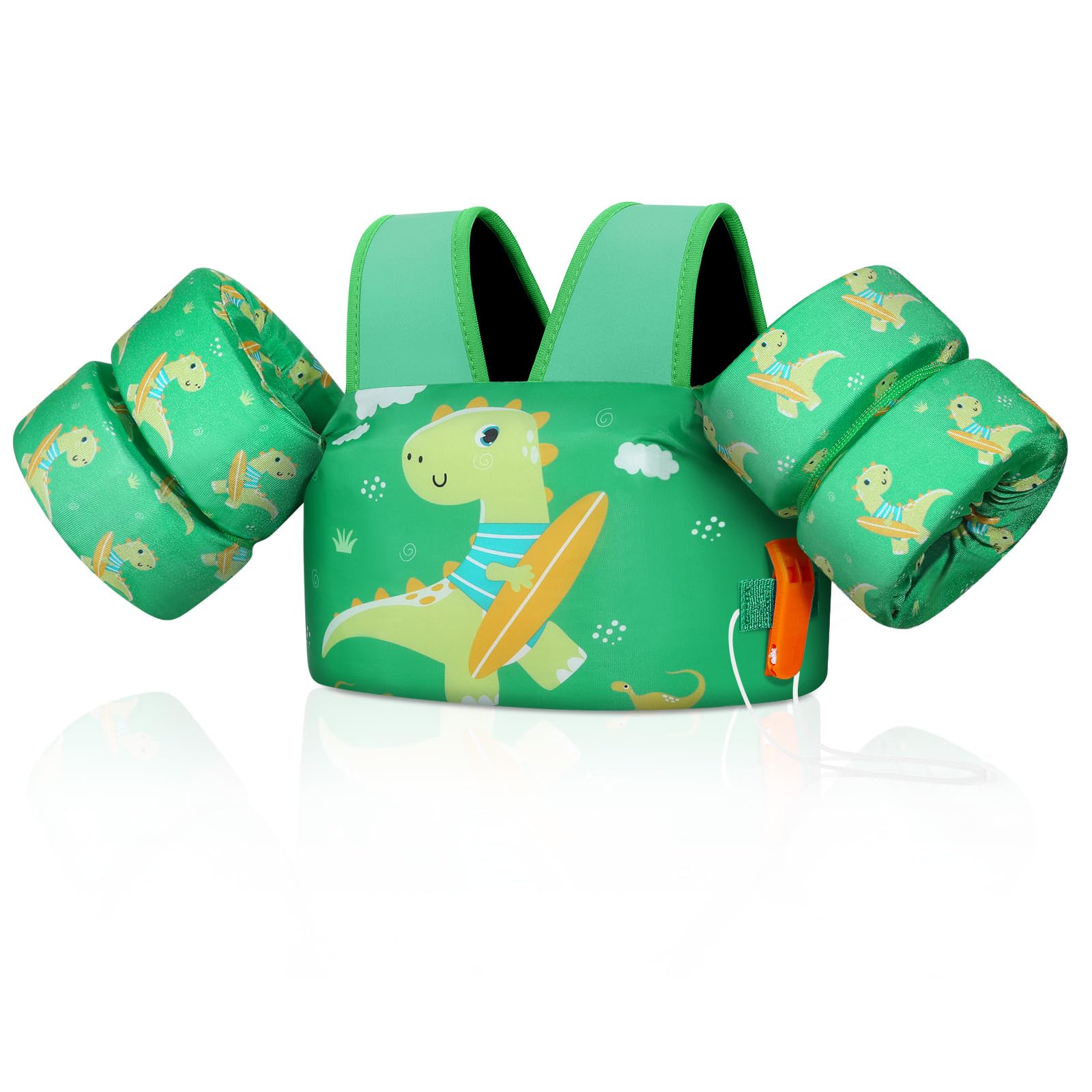 Foto 2 pulgar | Chaleco De Natación Moko Para Niños Pequeños, De 10 A 30 Kg, Color Verde - Venta Internacional.