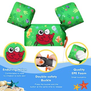 Foto 2 | Brazalete De Natación Moko Para Niños De 9 A 23 Kg De Nailon, Color Verde - Venta Internacional.