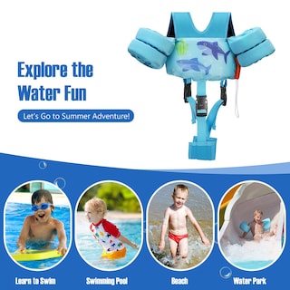 Foto 7 | Chaleco De Natación Para Niños Pequeños Moko De Espuma Epe De 6 A 9 A 14 Kg, Color Azul Claro - Venta Internacional.