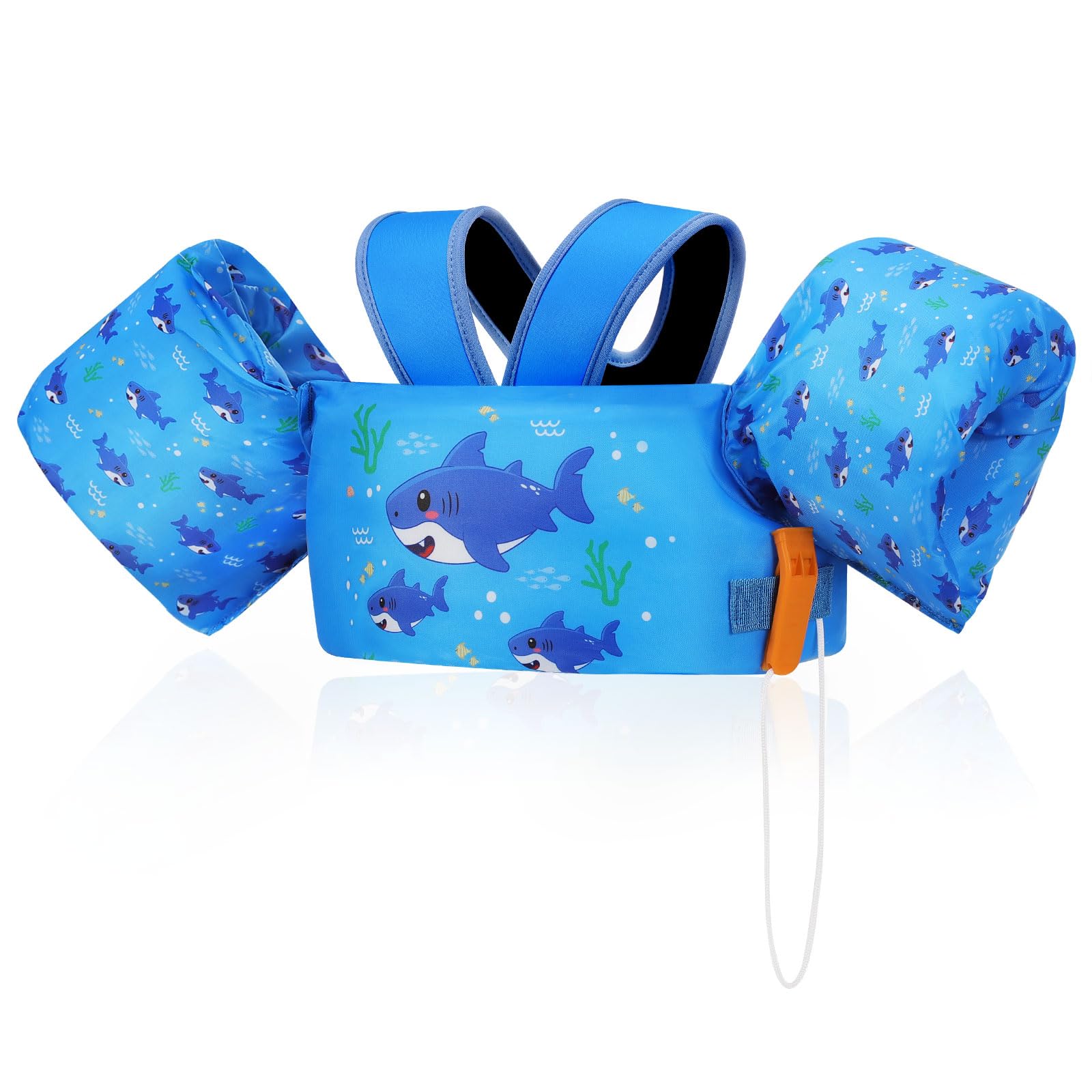 Foto 1 | Brazalete De Natación Moko Para Niños De 9 A 14, 18 A 23 Kg, Indigo Shark - Venta Internacional.