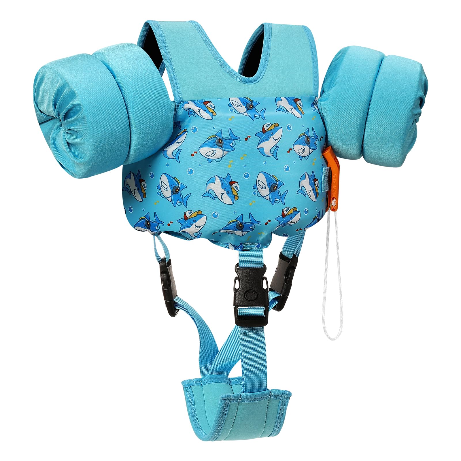 Foto 2 pulgar | Chaleco De Natación Moko Para Niños Pequeños, Flotadores Para Brazos, De 6 A 9 A 14 Kg, Blue Shark - Venta Internaci