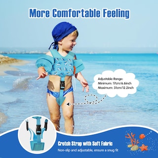 Foto 3 | Chaleco De Natación Moko Para Niños Pequeños, Flotadores Para Brazos, De 6 A 9 A 14 Kg, Blue Shark - Venta Internaci