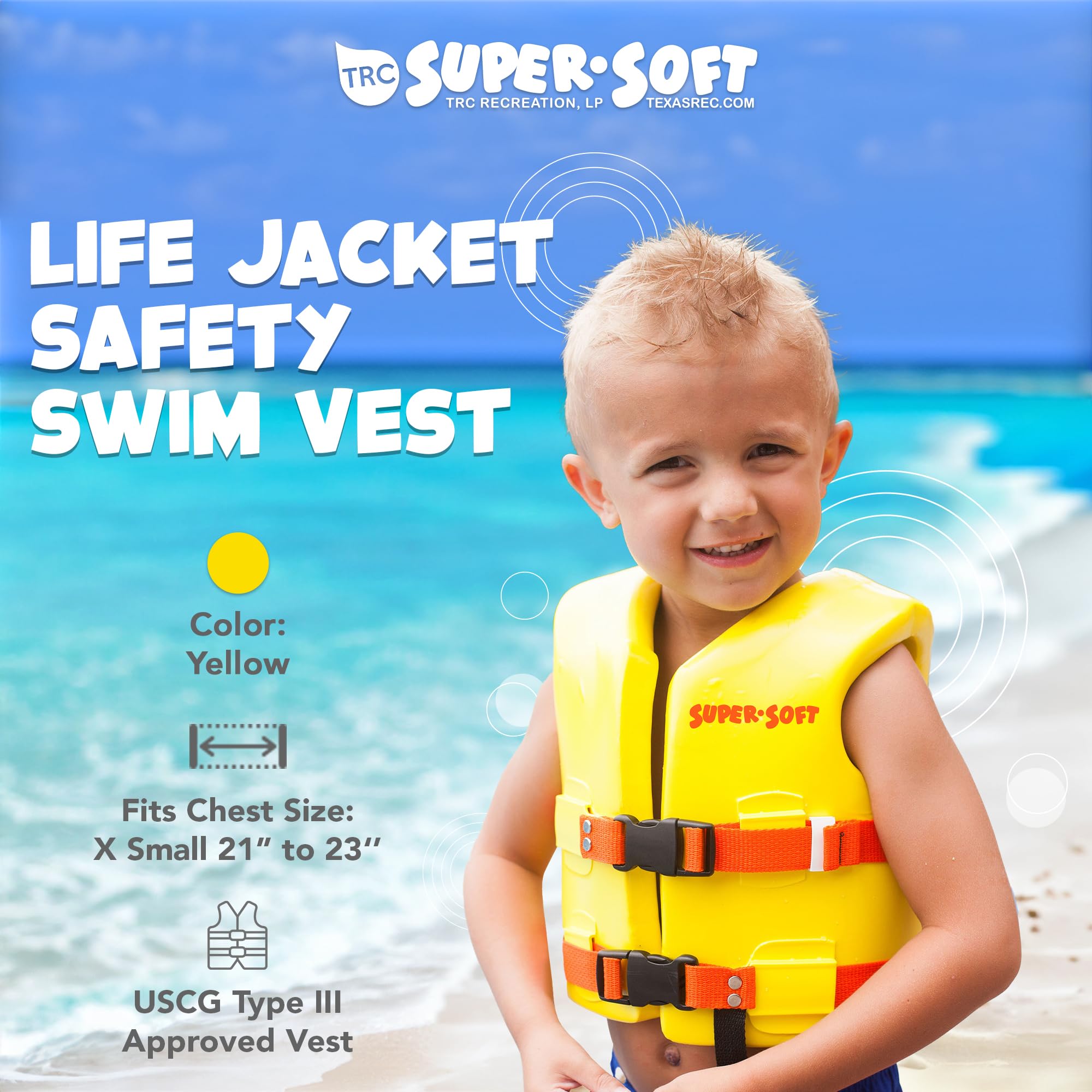 Foto 3 pulgar | Chaleco Salvavidas Trc Recreation Supersuave Para Niños, Talla Xs - Venta Internacional.