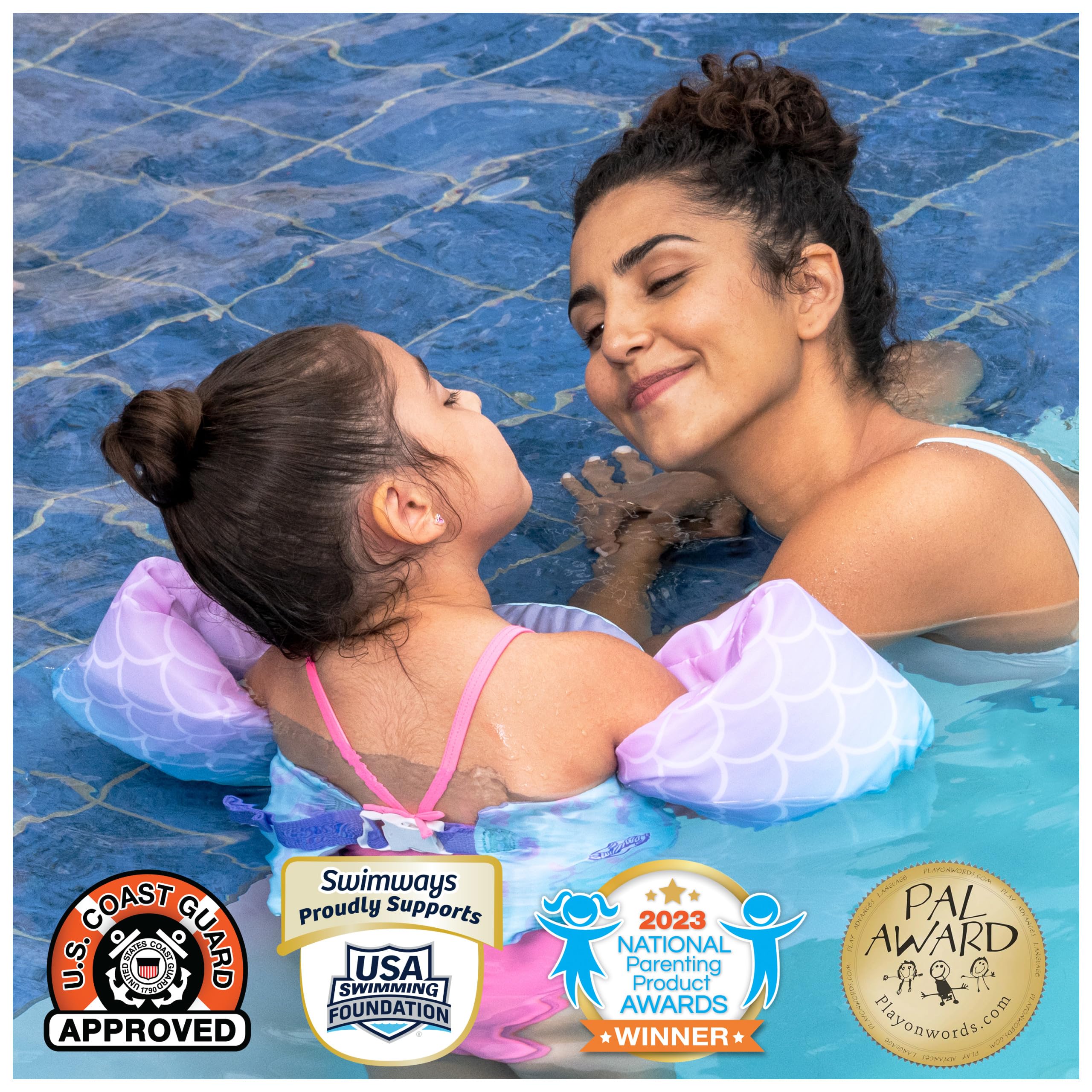 Foto 6 pulgar | Chaleco Salvavidas Swimways Para Niños De 15 A 25 Kg  Diseño De Sirena - Venta Internacional.