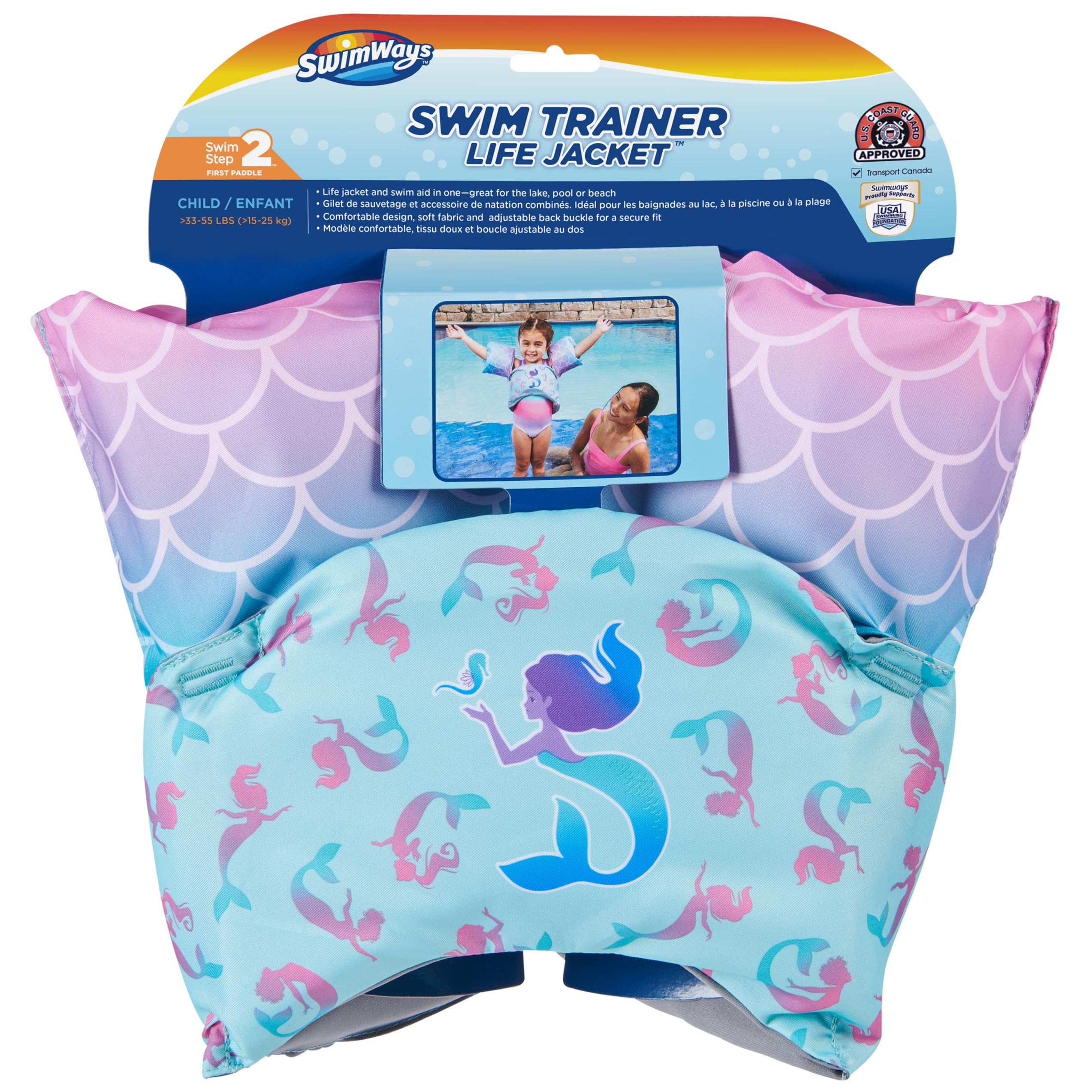 Foto 8 pulgar | Chaleco Salvavidas Swimways Para Niños De 15 A 25 Kg  Diseño De Sirena - Venta Internacional.