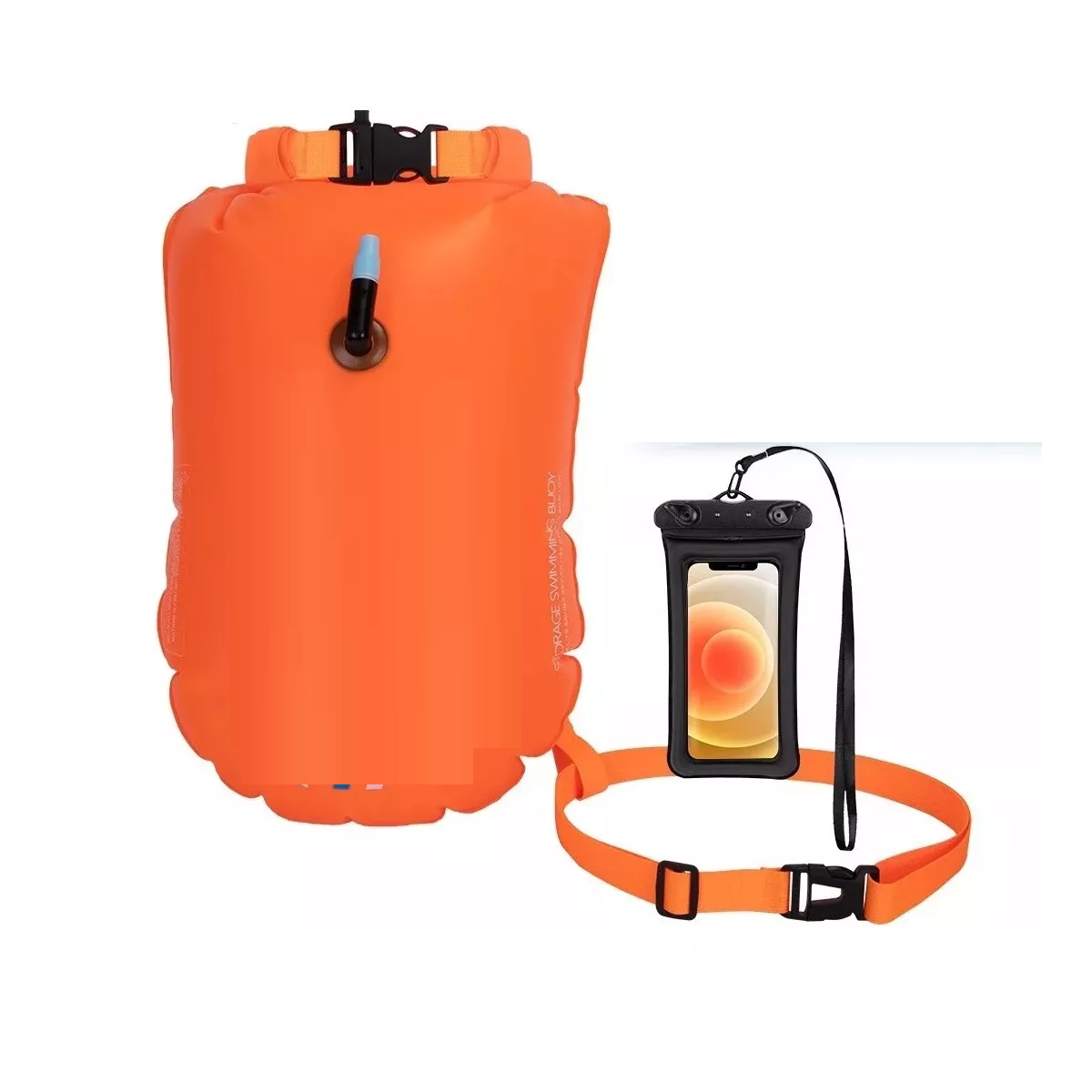 Foto 2 pulgar | Boya de Seguridad para Natación con Bolsa Eo Safe Imports Esi-9084 Naranja