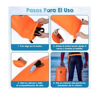 Foto 2 | Boya de Seguridad para Natación con Bolsa Eo Safe Imports Esi-9084 Naranja