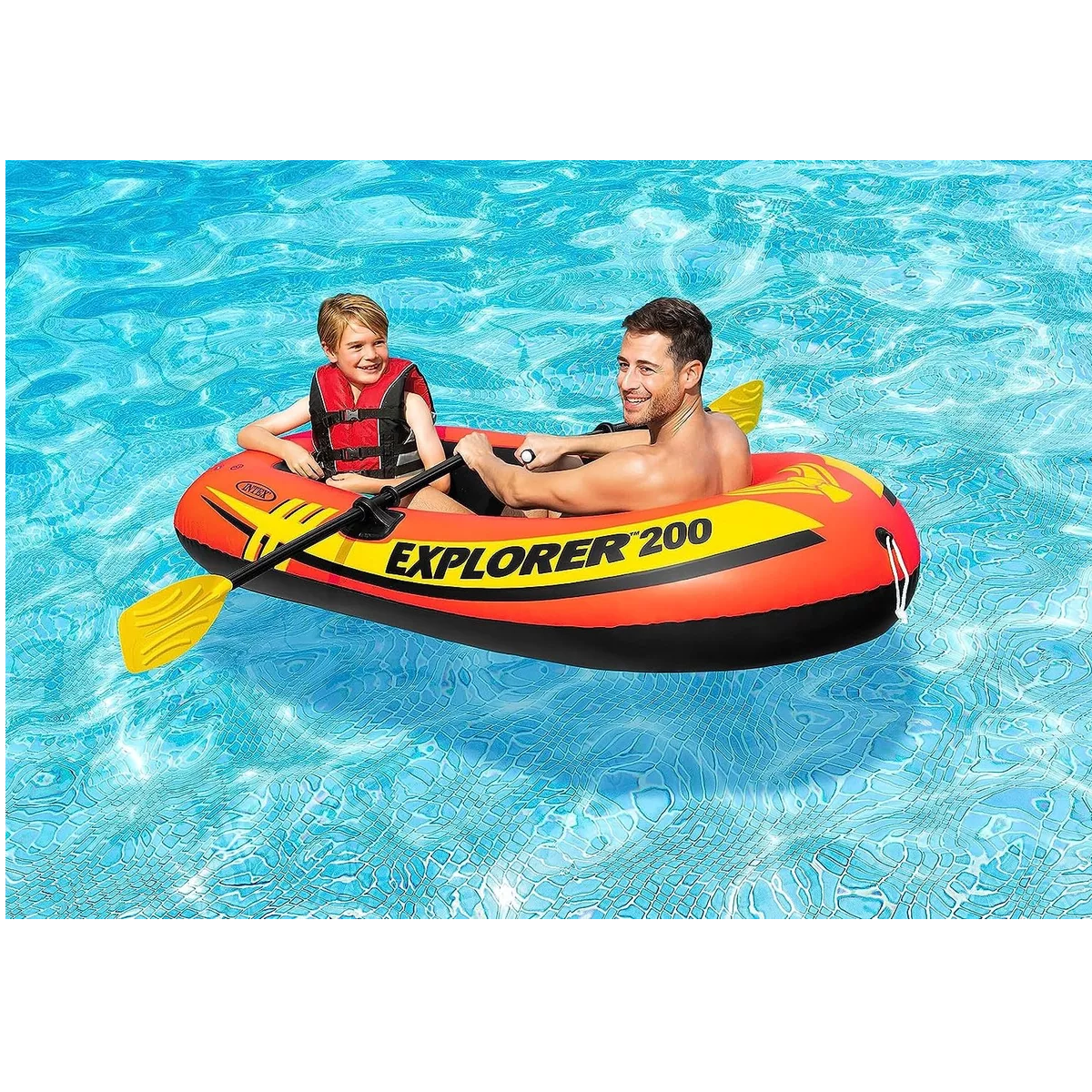 Foto 4 pulgar | Lancha Inflable con Remos y Bomba Eo Safe Imports ESI-17555 Multicolor Capacidad 2 Personas