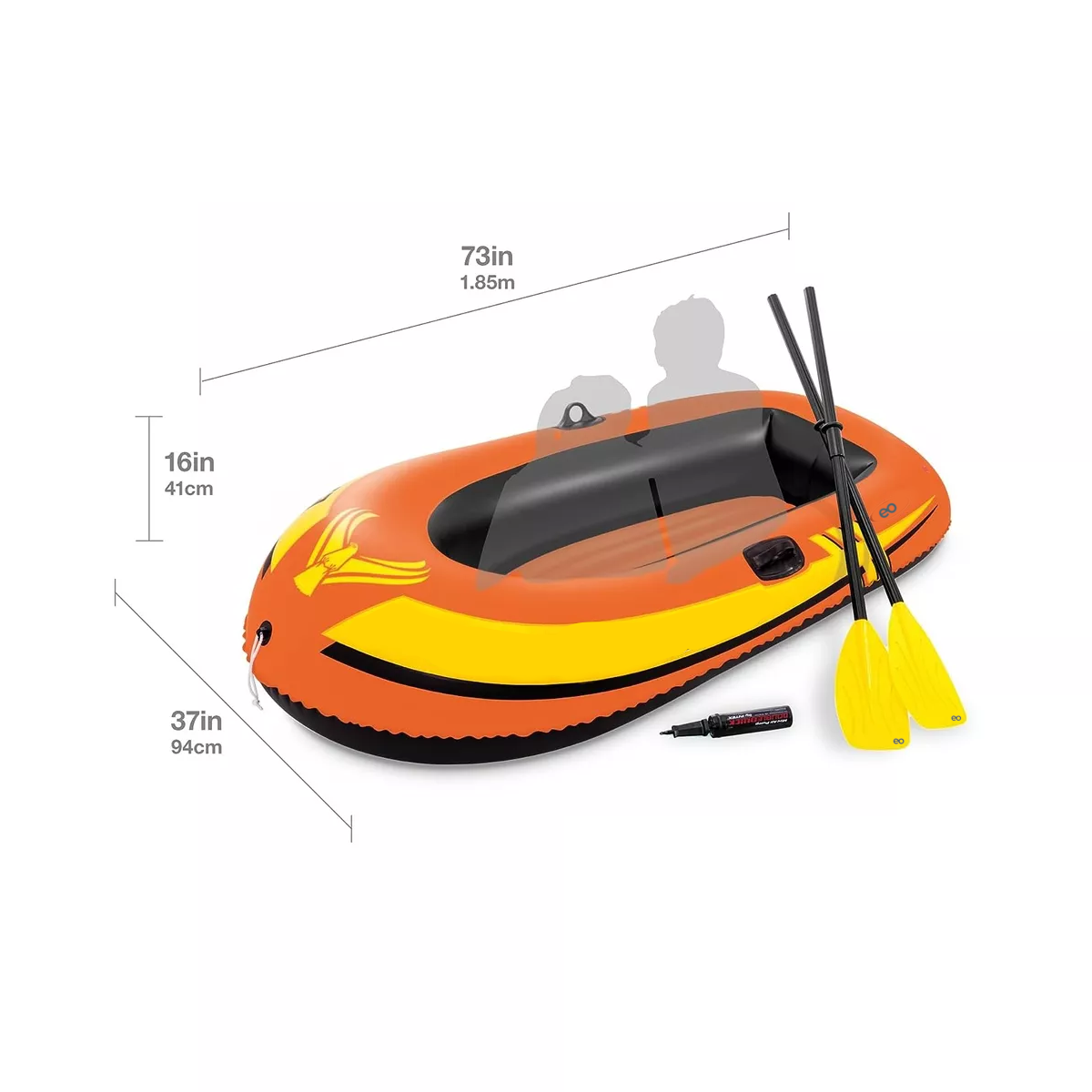 Foto 2 | Lancha Hinchable Con Remos Y Bomba 2 Personas Eo Safe Imports Esi-17555-1 Multicolor