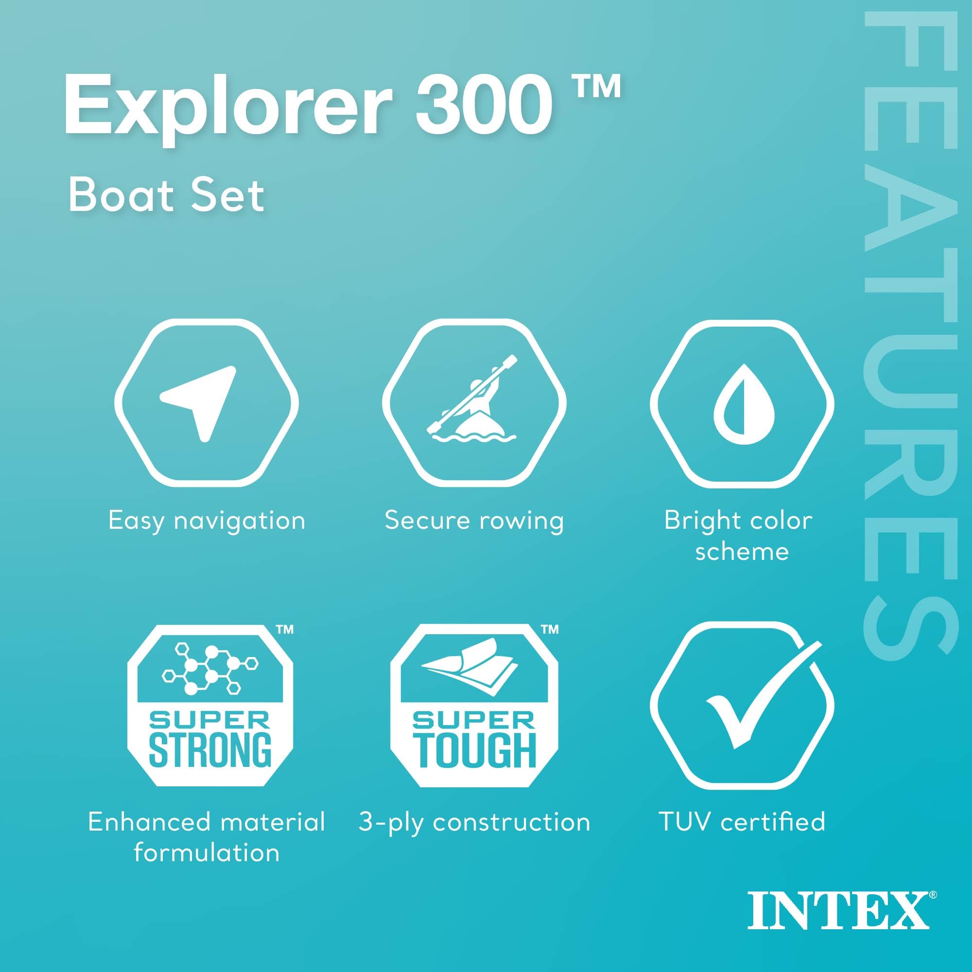 Foto 3 pulgar | Bote Inflable Intex Explorer 300 Para 3 Personas Con Remos Y Bomba - Venta Internacional.