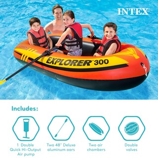 Foto 3 | Bote Inflable Intex Explorer 300 Para 3 Personas Con Remos Y Bomba - Venta Internacional.