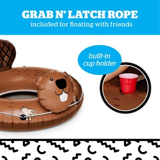 Foto 3 | Tubo Inflable Para Río Bigmouth Inc., Resistente, Con Soporte Para Bebidas - Venta Internacional.