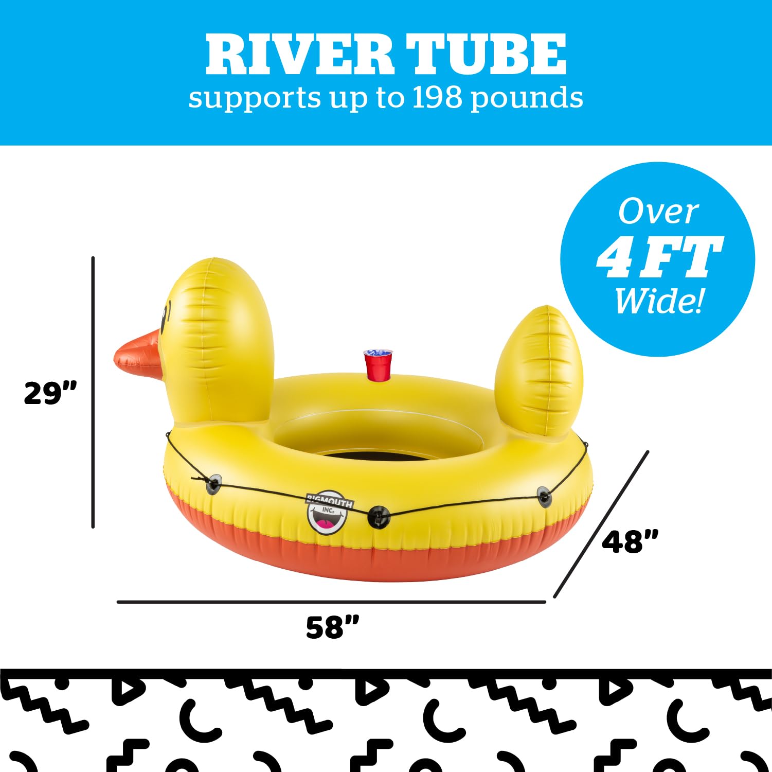 Foto 4 pulgar | Pato Inflable De Alta Resistencia De River Tube Bigmouth Inc. - Venta Internacional.