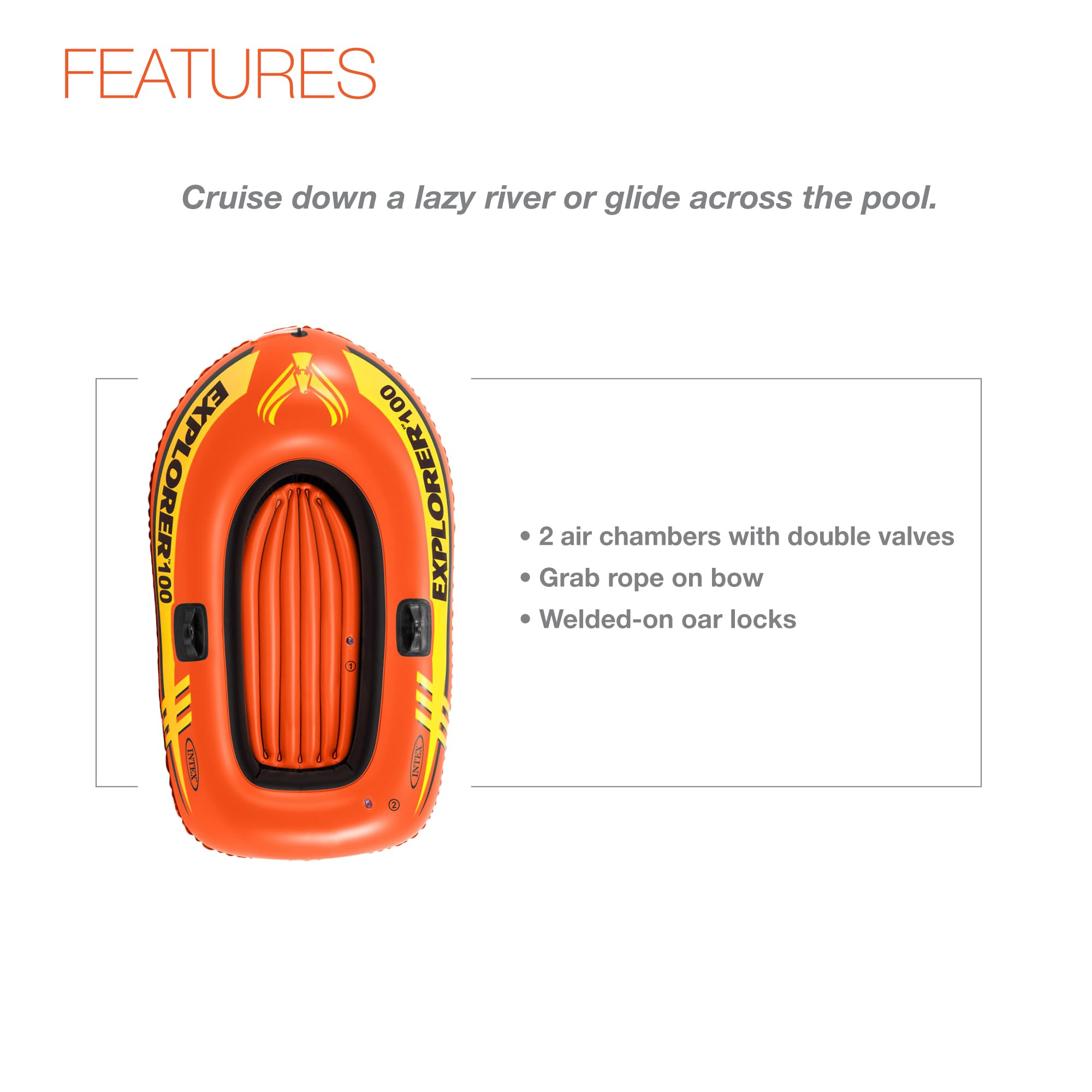 Foto 4 pulgar | Bote Inflable De Remos En Balsa Intex Explorer 100 Para 1 Persona Para Niños - Venta Internacional.