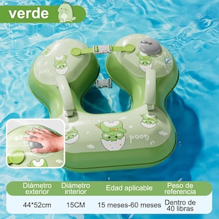 Foto 3 | Inflable Para Alberca Salvavidas Inflable Bebé Antivuelco Eo Safe Imports Esi-19251 Verde