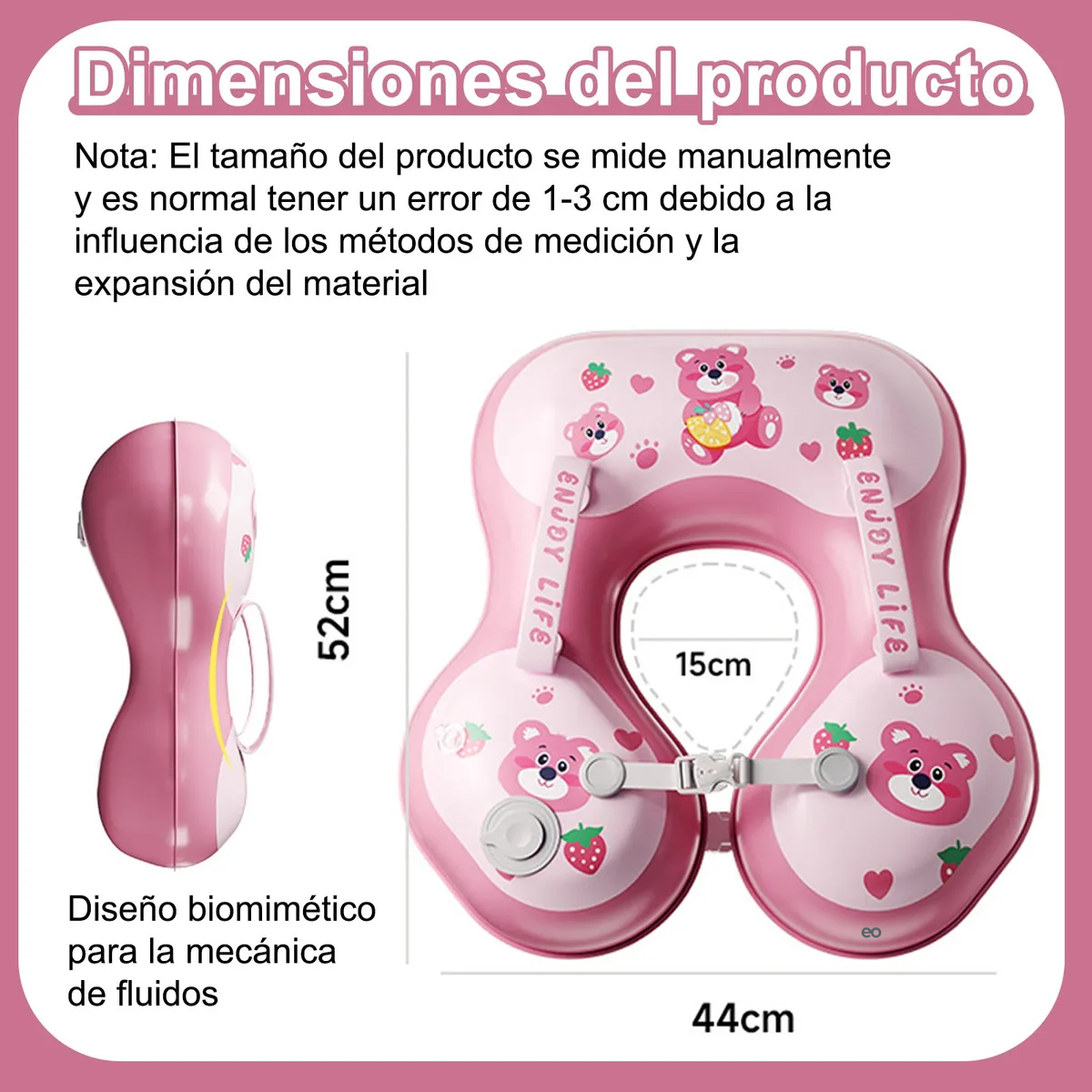 Foto 3 pulgar | Inflable Para Alberca Salvavidas Inflable Bebé Antivuelco Eo Safe Imports Esi-19250 Rosa