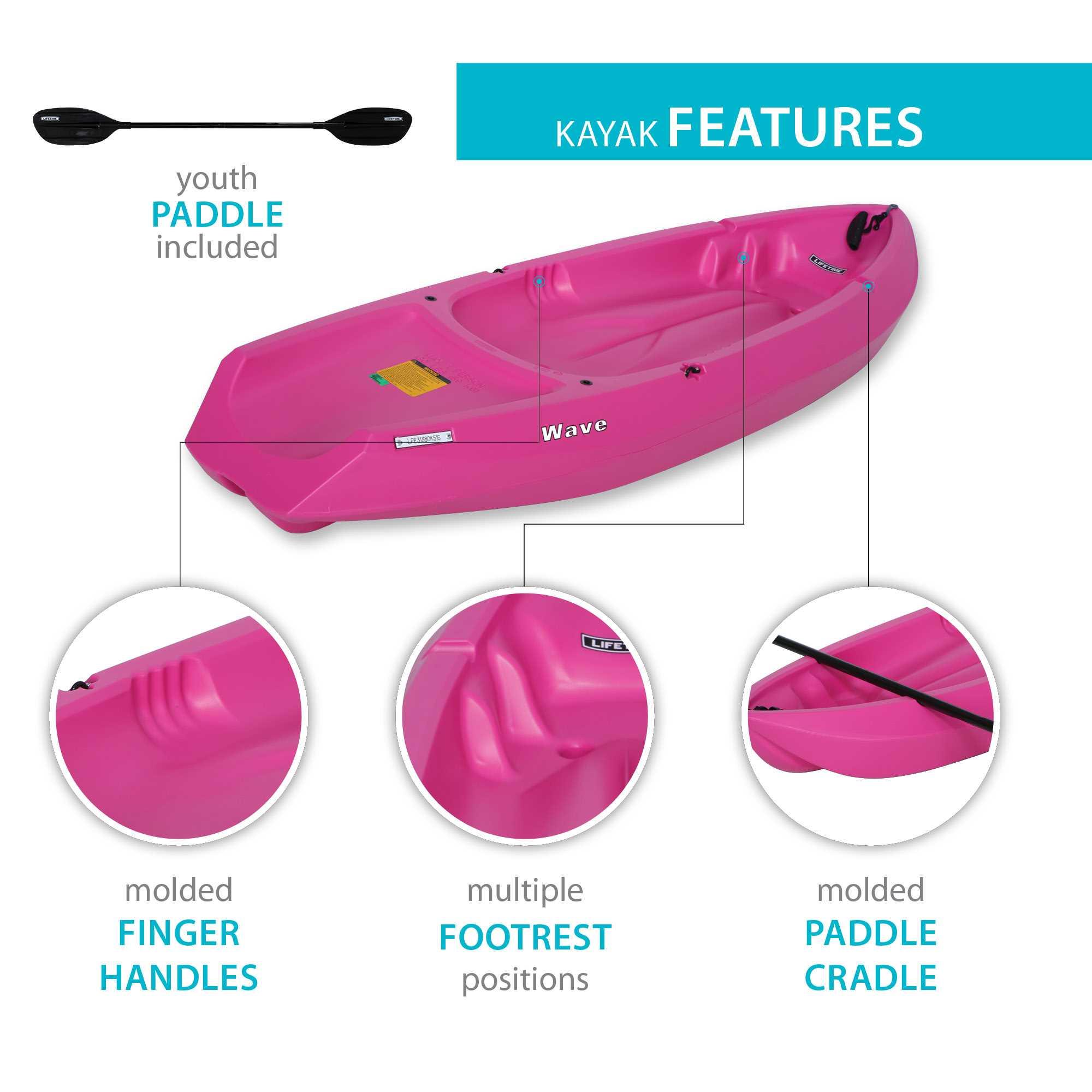 Foto 5 pulgar | Kayak Sit-on-top Wave Juvenil