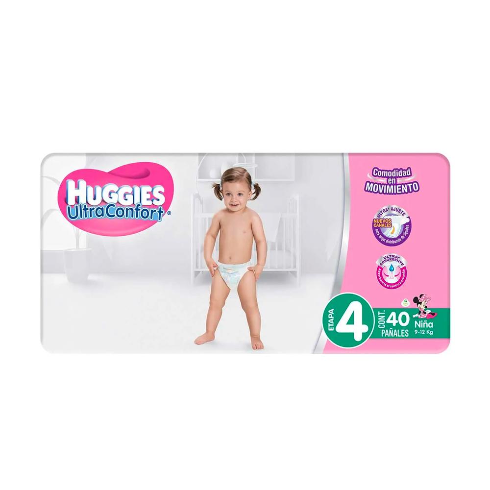 Pañales Huggies Ultra Confort Etapa 4 40 Piezas