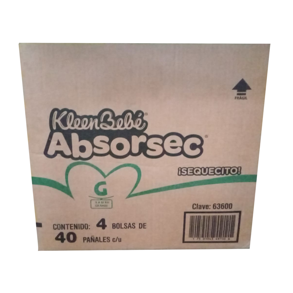 Foto 3 pulgar | Pañal Kleen Bebé Absorsec Grande 160pz