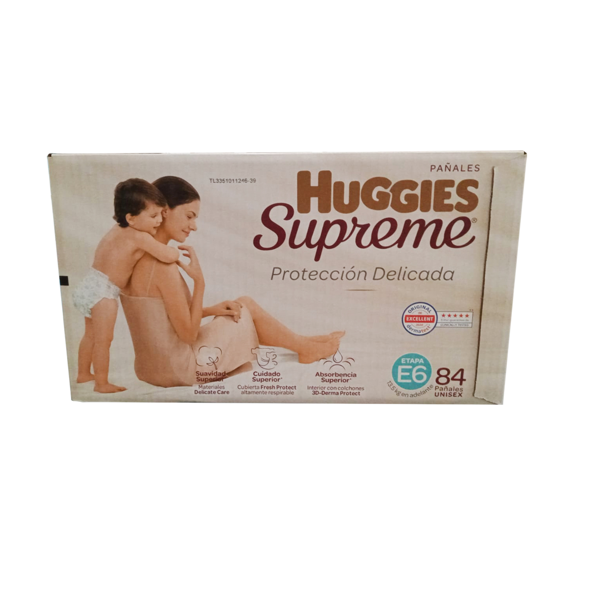 Pañales Huggies Supreme Platino Etapa 6 Unisex 84 Piezas