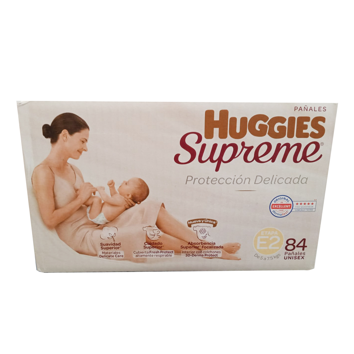 Foto 2 pulgar | Pañales Huggies Supreme Etapa 2 Unisex 84 Pañales