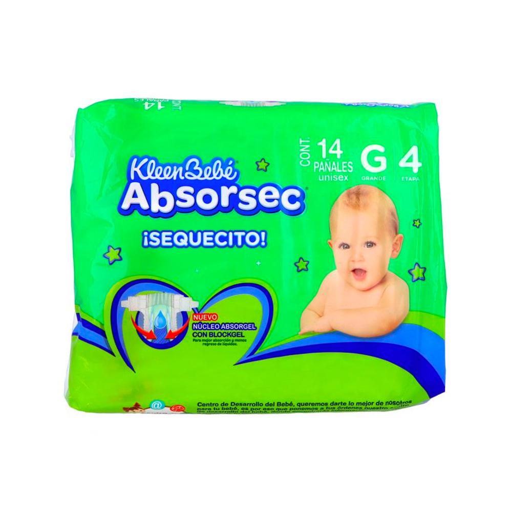 Foto 1 | Pañales Kleenbebé Etapa 4 Absorsec Grande 14 Piezas