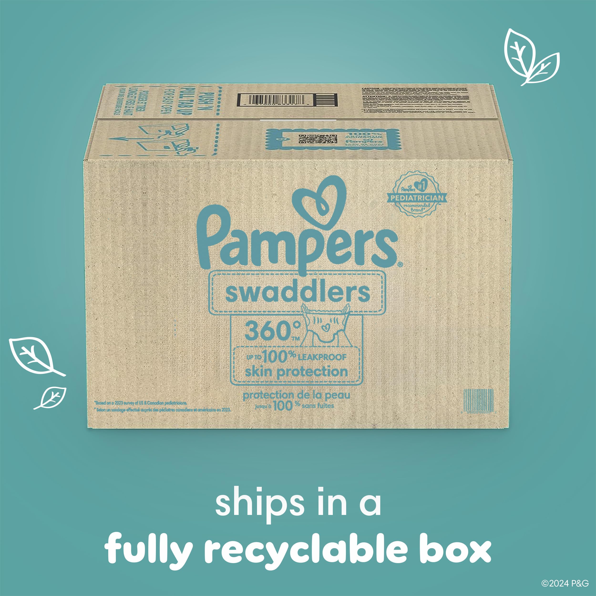 Foto 7 | Pañales Pampers Swaddlers 360 Sin Cordones, Tamaño 5, 92 Unidades - Venta Internacional.