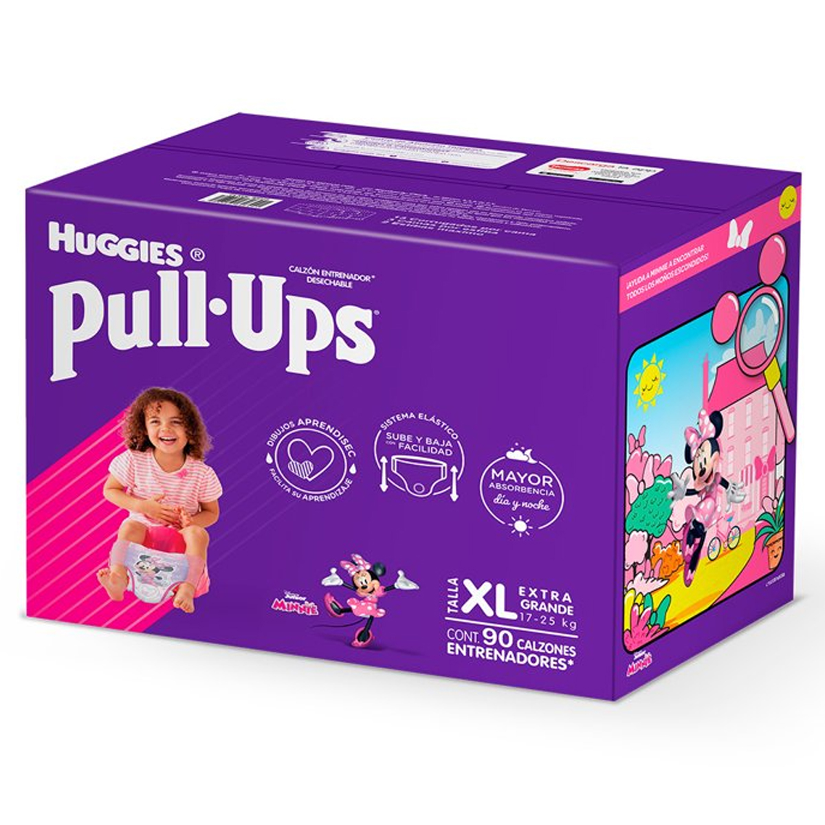 Pañales Huggies Pull Ups Noche Y Dia Etapa 6 Niña 90 Piezas