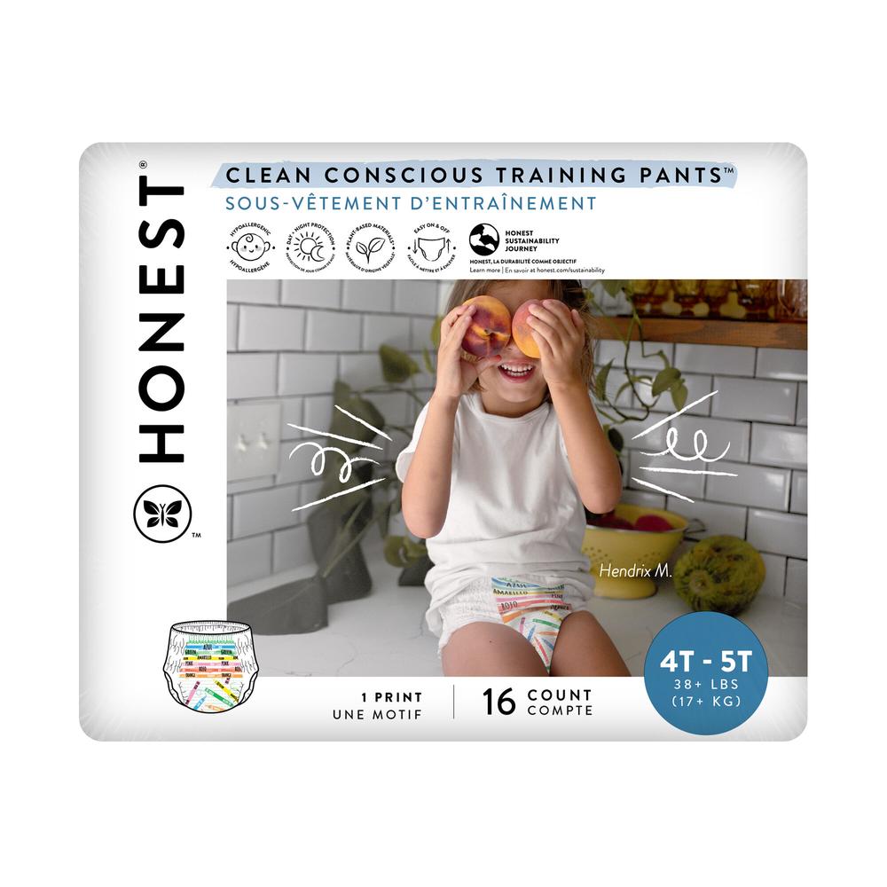 Pañales The Honest Company Entrenadores 16 Piezas Let's Color