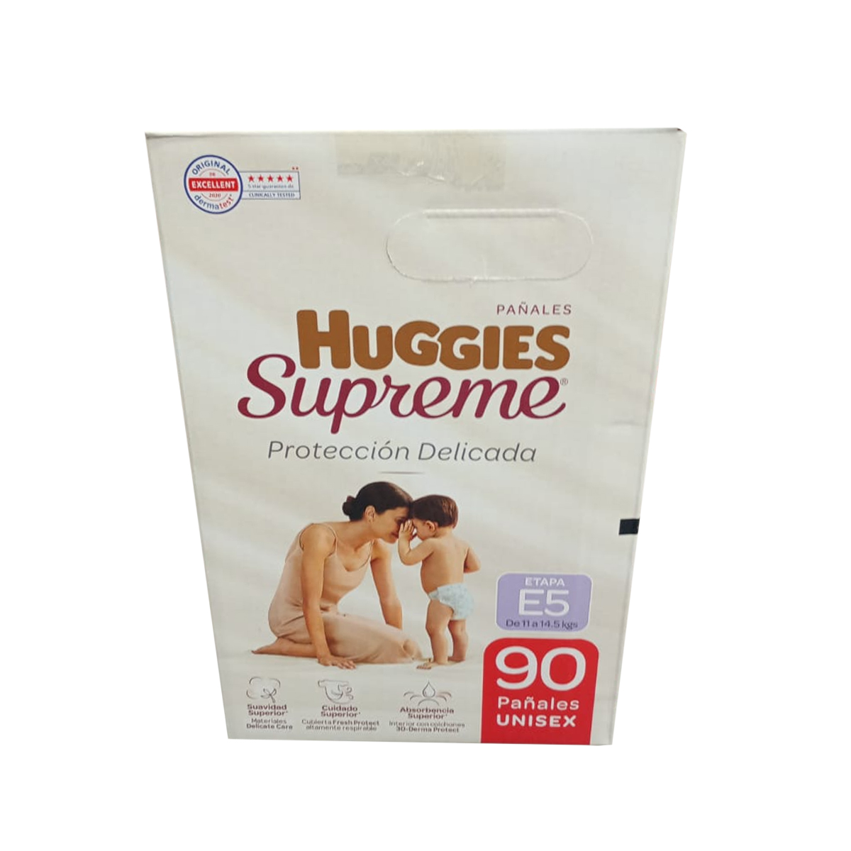 Foto 3 pulgar | Pañales Huggies Supreme Platino Etapa 5 Unisex 90 Piezas